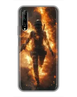 Чехол для Huawei Y7 Pro 2019 с картинкой «BMW — скорость в дожде»