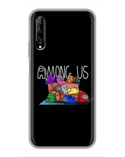 Чехол для Huawei Y7 Pro 2019 с картинкой «Логотип Among Us»