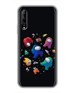Чехол для Huawei Y7 Pro 2019 с картинкой «Among Us космос»