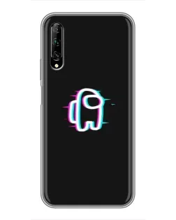 Чехол для Huawei Y7 Pro 2019 с картинкой «Among Us неон»