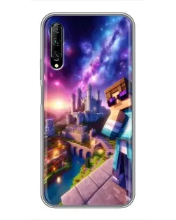 Чехол для Huawei Y7 Pro 2019 с картинкой «Стив и космос»