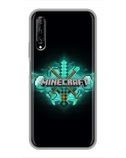 Чохол для Huawei Y7 Pro 2019 з картинкою «Minecraft Diamond лого»