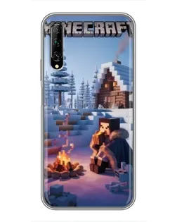 Чохол для Huawei Y7 Pro 2019 з картинкою «Зимовий Minecraft»
