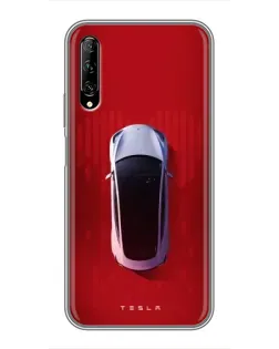 Чехол для Huawei Y7 Pro 2019 с картинкой «Tesla Top View»