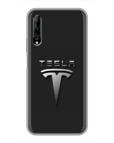 Чехол для Huawei Y7 Pro 2019 с картинкой «Стальной логотип Tesla» Чехол для Huawei Y7 Pro 2019 с картинкой «Стальной логотип Tesla»
