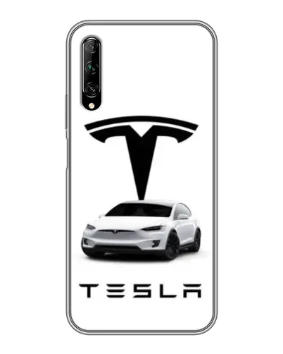 Чехол для Huawei Y7 Pro 2019 с картинкой «Tesla White Style» Чехол для Huawei Y7 Pro 2019 с картинкой «Tesla White Style»