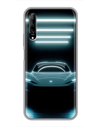 Чехол для Huawei Y7 Pro 2019 с картинкой «Tesla в неоне» Чехол для Huawei Y7 Pro 2019 с картинкой «Tesla в неоне»