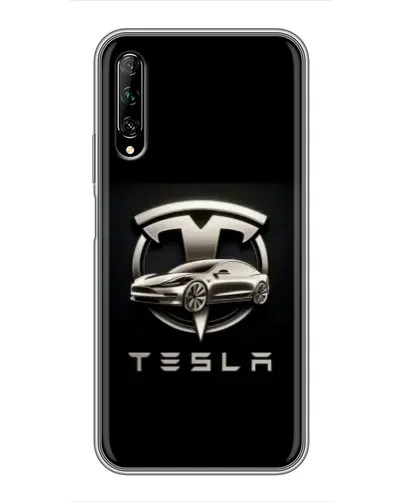 Чехол для Huawei Y7 Pro 2019 с картинкой «Tesla — серебристое авто» Чехол для Huawei Y7 Pro 2019 с картинкой «Tesla — серебристое авто»