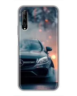Чехол для Huawei Y7 Pro 2019 с картинкой «Mercedes — ночной город»
