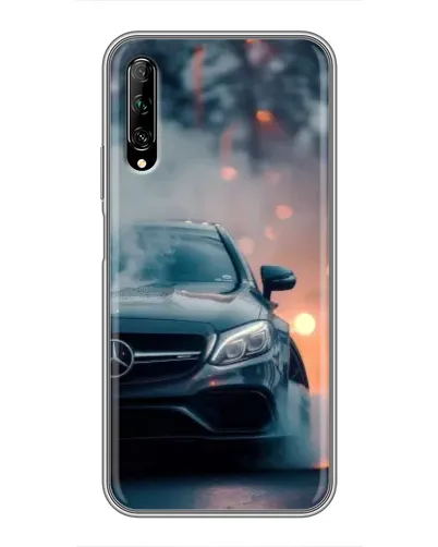 Чехол для Huawei Y7 Pro 2019 с картинкой «Mercedes — ночной город»
