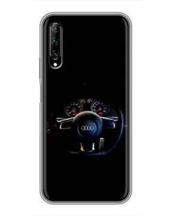 Чехол для Huawei Y7 Pro 2019 с картинкой «Салон Audi — руль» Чехол для Huawei Y7 Pro 2019 с картинкой «Салон Audi — руль»