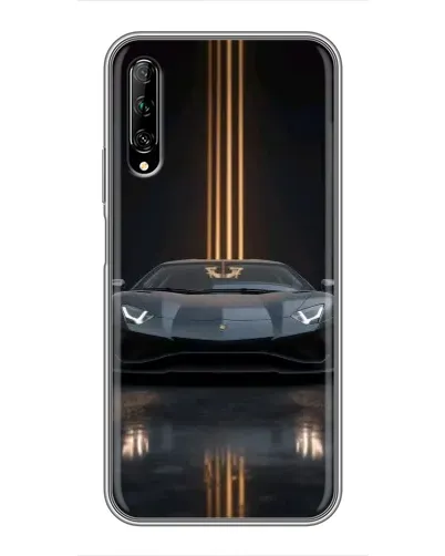 Чехол для Huawei Y7 Pro 2019 с картинкой «Lamborghini золотые линии»