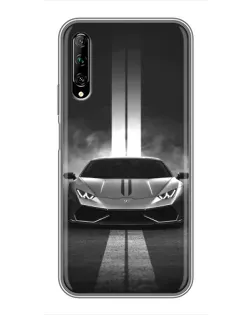 Чехол для Huawei Y7 Pro 2019 с картинкой «Lamborghini симметрия дорог»