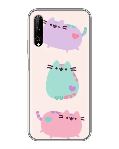 Чехол для Huawei Y7 Pro 2019 с картинкой «Pusheen трио» Чехол для Huawei Y7 Pro 2019 с картинкой «Pusheen трио»