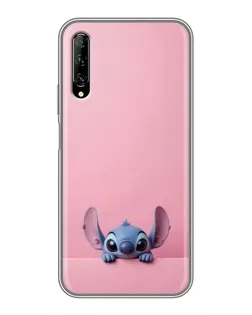 Чехол для Huawei Y7 Pro 2019 с картинкой «Stitch выглядывает»