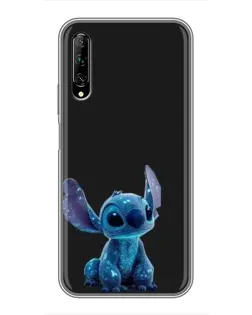 Чехол для Huawei Y7 Pro 2019 с картинкой «Стич на черном»