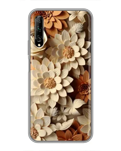 Чехол для Huawei Y7 Pro 2019 с картинкой «Бежевый флористический декор»