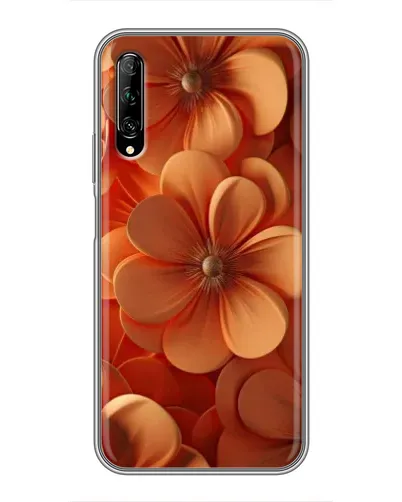 Чехол для Huawei Y7 Pro 2019 с картинкой «Оранжевый макро цветок»
