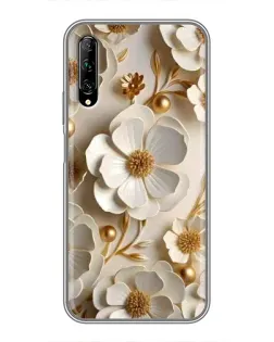 Чехол для Huawei Y7 Pro 2019 с картинкой «Белие бумажние цвети» Чехол для Huawei Y7 Pro 2019 с картинкой «Белие бумажние цвети»