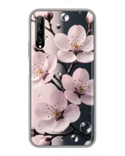Чехол для Huawei Y7 Pro 2019 с картинкой «Нежная сакура и капли» Чехол для Huawei Y7 Pro 2019 с картинкой «Нежная сакура и капли»