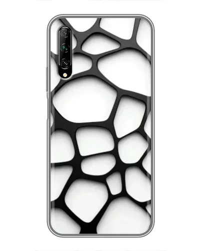 Чехол для Huawei Y7 Pro 2019 с картинкой «Белая объемная сетка»