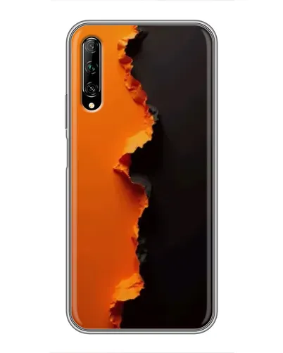 Чехол для Huawei Y7 Pro 2019 с картинкой «Оранжевый разлом»