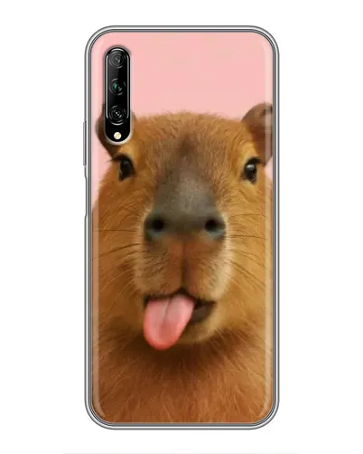 Чехол для Huawei Y7 Pro 2019 с картинкой «Капибара с языком»