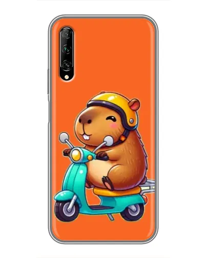 Чехол для Huawei Y7 Pro 2019 с картинкой «Капибара на скутере»