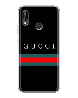 Чехол для Huawei Y7 2019 с картинкой «Gucci — красный пояс»