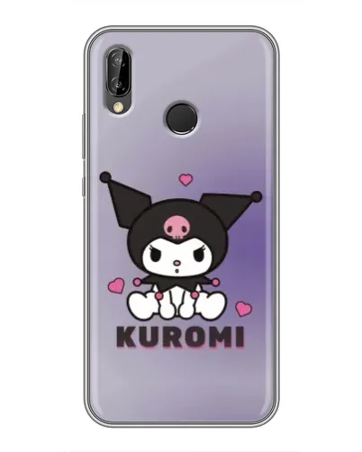Чехол для Huawei Y7 2019 с картинкой «Kuromi — фиолетовый арт»