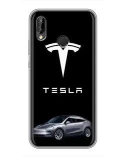 Чохол для Huawei Y7 2019 з картинкою «Tesla Model Y»