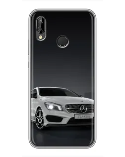 Чехол для Huawei Y7 2019 с картинкой «Mercedes AMG GT Silver»