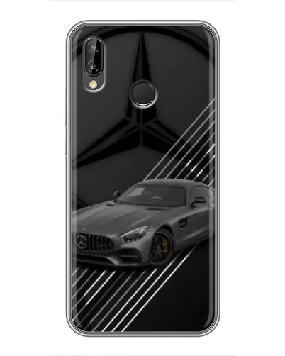 Чехол для Huawei Y7 2019 с картинкой «Mercedes AMG — графика»