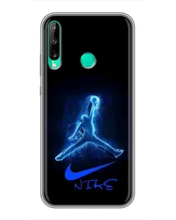 Чехол для Huawei Y7p (2020) с картинкой «Jordan Neon Blue»