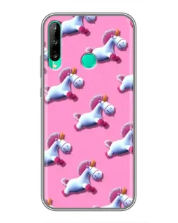 Чехол для Huawei Y7p (2020) с картинкой «Единороги на розовом»