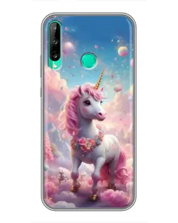 Чехол для Huawei Y7p (2020) с картинкой «Единорог среди облаков»