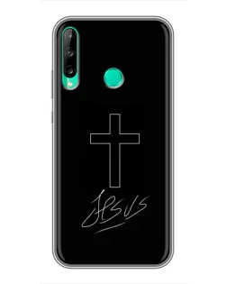 Чехол для Huawei Y7p (2020) с картинкой «Графический крест Jesus» Чехол для Huawei Y7p (2020) с картинкой «Графический крест Jesus»