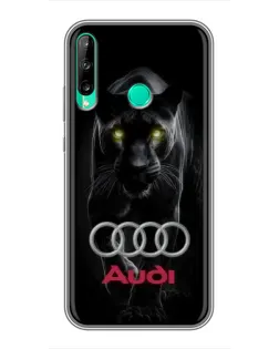 Чехол для Huawei Y7p (2020) с картинкой «Пантера и Audi»