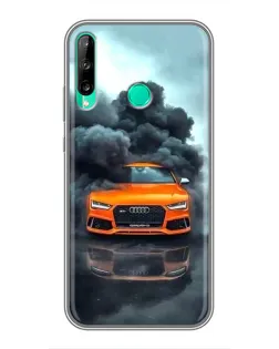 Чехол для Huawei Y7p (2020) с картинкой «Audi в облаках дыма»