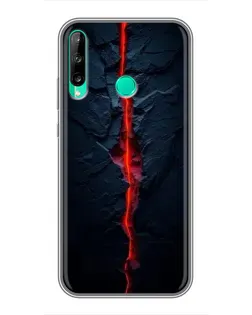 Чехол для Huawei Y7p (2020) с картинкой «Kрасная лавовая трещина»