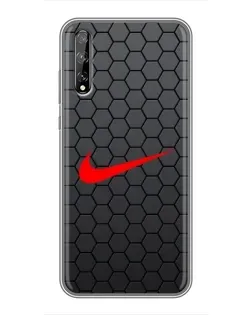 Чехол для Huawei P Smart S / Y8p (2020) с картинкой «Nike — карбоновая сетка» Чехол для Huawei P Smart S / Y8p (2020) с картинкой «Nike — карбоновая сетка»