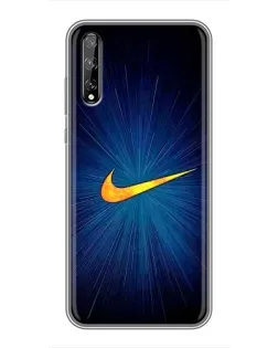 Чехол для Huawei P Smart S / Y8p (2020) с картинкой «Синий пульс Nike» Чехол для Huawei P Smart S / Y8p (2020) с картинкой «Синий пульс Nike»