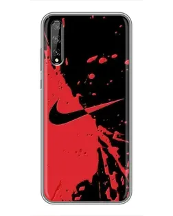 Чехол для Huawei P Smart S / Y8p (2020) с картинкой «Красные брызги Nike» Чехол для Huawei P Smart S / Y8p (2020) с картинкой «Красные брызги Nike»