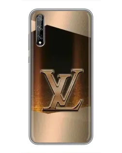 Чехол для Huawei P Smart S / Y8p (2020) с картинкой «LV — золотое сияние»