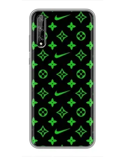 Чехол для Huawei P Smart S / Y8p (2020) с картинкой «Неоновый принт LV»