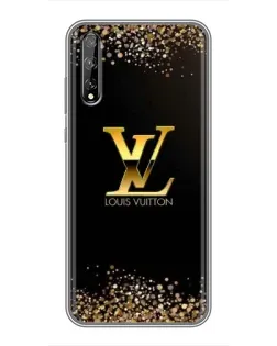 Чехол для Huawei P Smart S / Y8p (2020) с картинкой «LV — золотые искры»