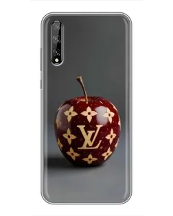 Чехол для Huawei P Smart S / Y8p (2020) с картинкой «Красное яблоко LV»