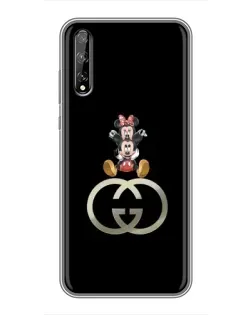 Чехол для Huawei P Smart S / Y8p (2020) с картинкой «Минни Маус на лого»