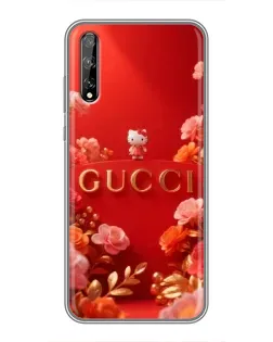 Чехол для Huawei P Smart S / Y8p (2020) с картинкой «Gucci — золотой сад»