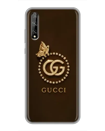 Чехол для Huawei P Smart S / Y8p (2020) с картинкой «Gucci — золотая бабочка»